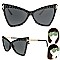 ALLURING RHINESTONE CAT EYE SUNGLASSES