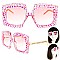 SPARKLING RHINESTONE SQUARE FRAME SUNGLASSES