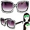 TRENDY SPARKLING RHINESTONE SQUARE SUNGLASSES