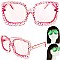 FASHION SPARKLING RHINESTONE SQUARE SUNGLASSES