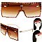 TRENDY SPARKLING RHINESTONE RECTANGULAR SUNGLASSES