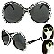 STYLISH SPARKLING RHINESTONE ROUND SUNGLASSES