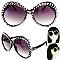 STYLISH SPARKLING RHINESTONE ROUND SUNGLASSES