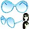 STYLISH SPARKLING RHINESTONE ROUND SUNGLASSES