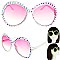 STYLISH SPARKLING RHINESTONE ROUND SUNGLASSES