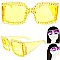 STYLISH SPARKLING RHINESTONE SQUARE SUNGLASSES