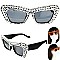 SPARKLING RHINESTONE CAT EYE SUNGLASSES