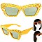 SPARKLING RHINESTONE CAT EYE SUNGLASSES