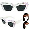 SPARKLING RHINESTONE CAT EYE SUNGLASSES