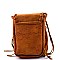 Petite Fringed Drawstrings Messenger Bag