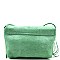 Faux-Leather Body Fringed Flap Messenger Bag