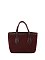 Faux Suede Top Handle Tote Satchel