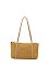 Faux Suede Boston Bag