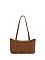 Faux Suede Boston Bag