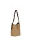 Faux Suede 2-in-1 Bucket Shoulder Bag