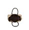 Faux Suede Belted Satchel