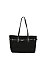 Faux Suede Belted Tote Shopper