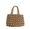 Crocheted Woven Macrame Knot Satchel
