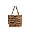 Crocheted Woven Macrame Shoulder Tote