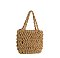 Crocheted Woven Macrame Shoulder Tote