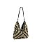 Dual Tone Crochet Woven Shoulder Hobo
