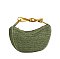 Straw Metal Handle Satchel