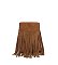 Faux Suede Fringe Crossbody Bag