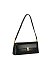 Push-lock Flap Shoulder Bag