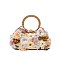 3D Flower Round Handle Clutch