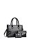 Embossed Flower 3-in-1 Satchel Set