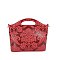 Embossed Flower Satchel