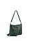 Embossed Flower Shoulder Bag