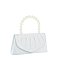 Pleated Flap Pearl Handle Clutch