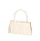 Pleated Flap Pearl Handle Clutch