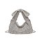 Rhinestone Bow Slouchy Purse