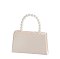 Ruched Satin Pearl Handle Clutch