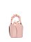 Ruched Top Handle Bucket Bag