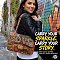 Graffiti Quilted Rhinestone Love Shoulder bag / Cross-body