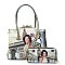 Michelle Obama Jewel-Top Dressy Frame Satchel Handbag Wallet SET