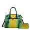 2 IN 1 Crocodile Tie-dyed Satchel + Wallet