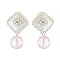 Fashionable Hanging Earrings With Crystal Beads SLGS20