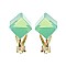 Fashionable Aqua Stylish Crystal Cube Earrings SLGS2