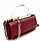 Metal Handle Accent Wallet Compartment Cross Body MH-GY128