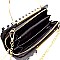 MZ-MB128 Metal Handle Wallet Compartment Cross Body Clutch