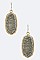 Classic Oval Druzy Stone Earrings LA-VE1549Z