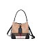 2-in-1 Plaid Monogram Shoulder Bag w Wallet