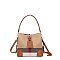 2-in-1 Plaid Monogram Shoulder Bag w Wallet