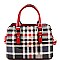 Classic Plaid Print Padlock Small-Petit Satchel