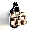 Classic Plaid Print Padlock Over-sized Tote