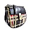 Chain Accent Plaid Patent Classic Cross Body